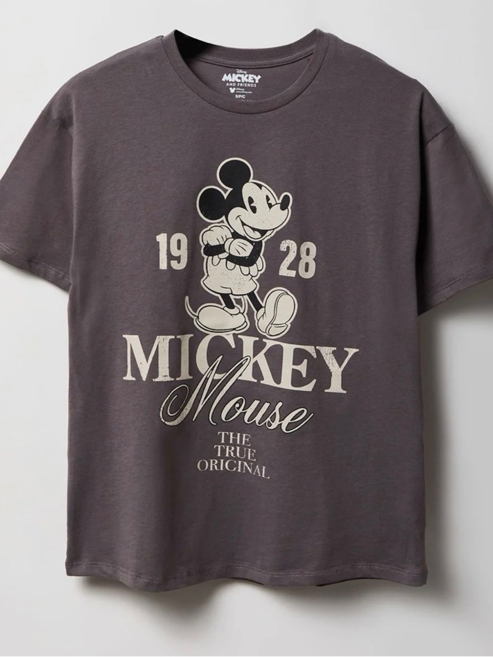 Disney Mickey Mouse Graphic Tee Gray Women’s Large